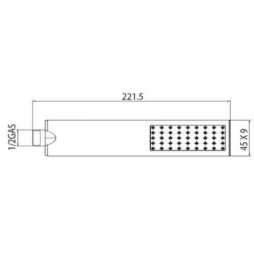 Ручной душ Bossini Flat One B00270.030 Хром латунь