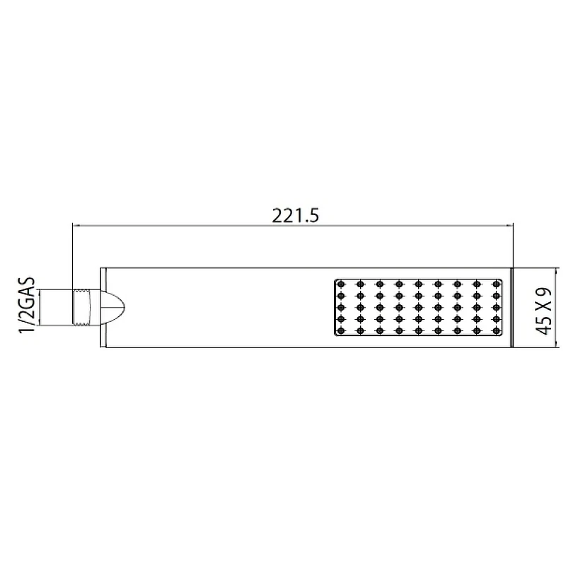Ручной душ Bossini Flat One B00270.030 Хром латунь