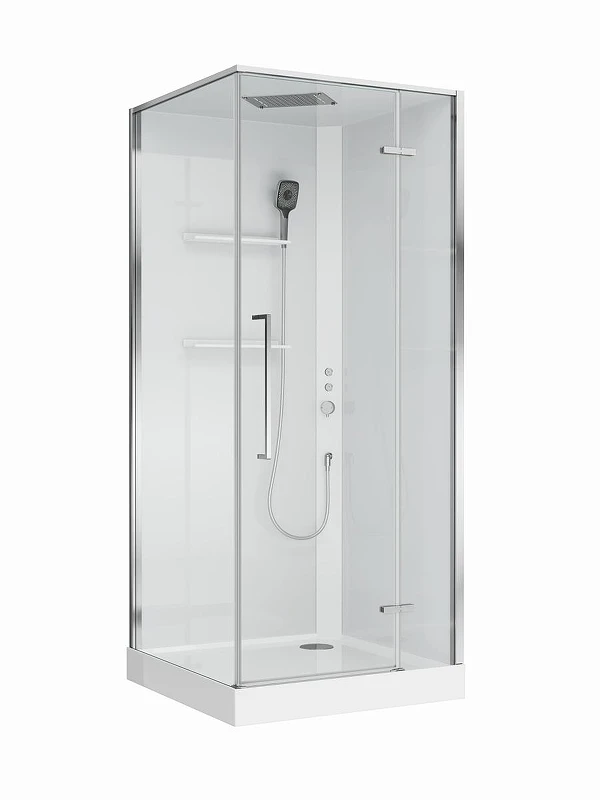 Душевая кабина BelBagno Uno 90х90 R UNO-CAB-A-1-90-C-Cr-Bi-TOP-R без гидромассажа