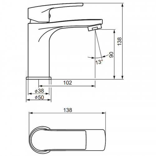 Смеситель для раковины Damixa Eclipse 2.0 480210300 Черный матовый латунь