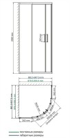 Душевой уголок WasserKRAFT Dill 90x90 61S01 профиль Черный матовый стекло прозрачное