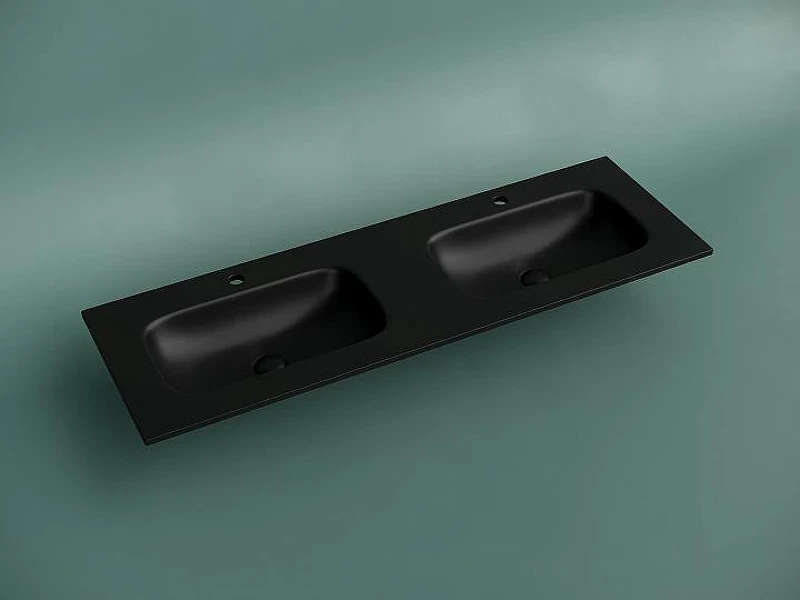 Раковина Ceramicanova Grace 140 CN7022MB двойная Черная матовая