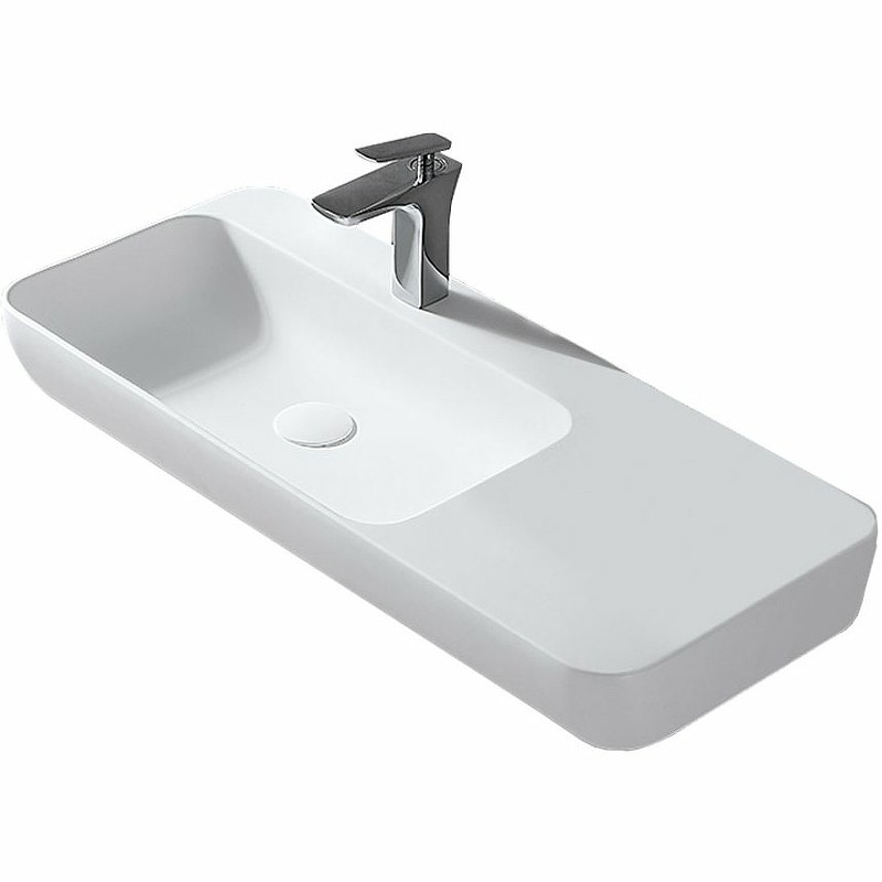 Раковина Vincea 90 VWB-6S590MW Белая матовая искусственный камень (литьевой мрамор) подвесная