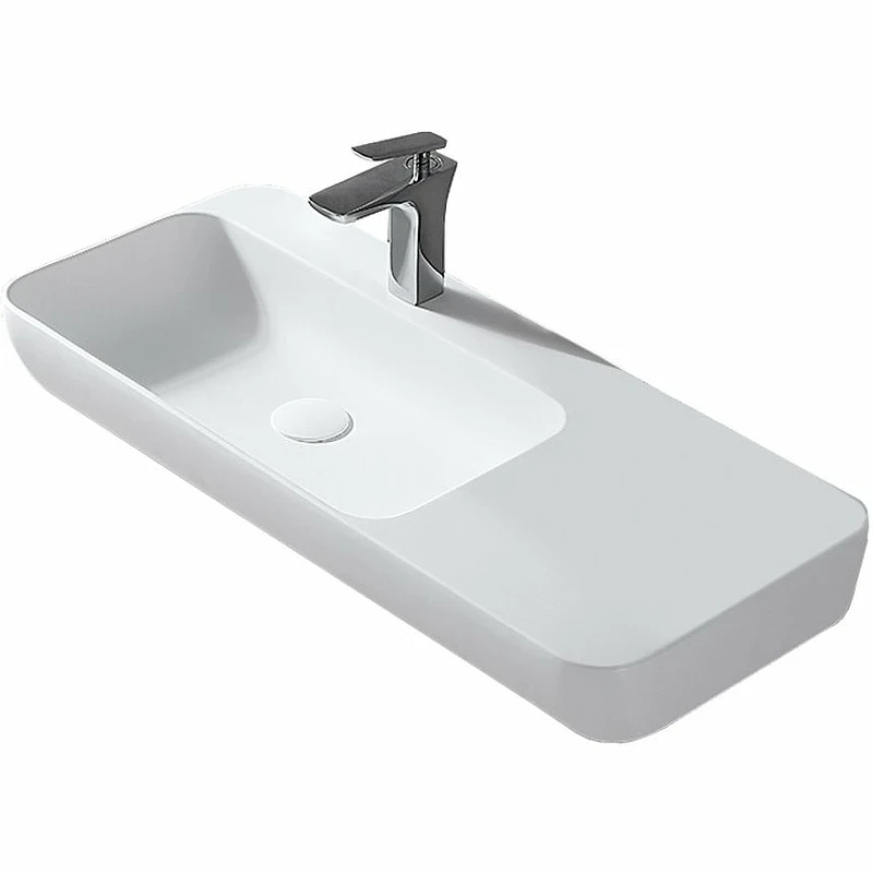 Раковина Vincea 90 VWB-6S590MW Белая матовая искусственный камень (литьевой мрамор) подвесная