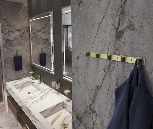 Вешалка для полотенец Belz B913 B91315-5 цвет Брашированное золото