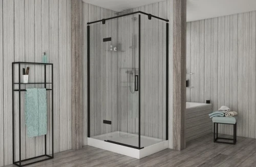Душевой уголок Bravat Black Line 80x120 BS120.3112AB профиль Черный стекло прозрачное