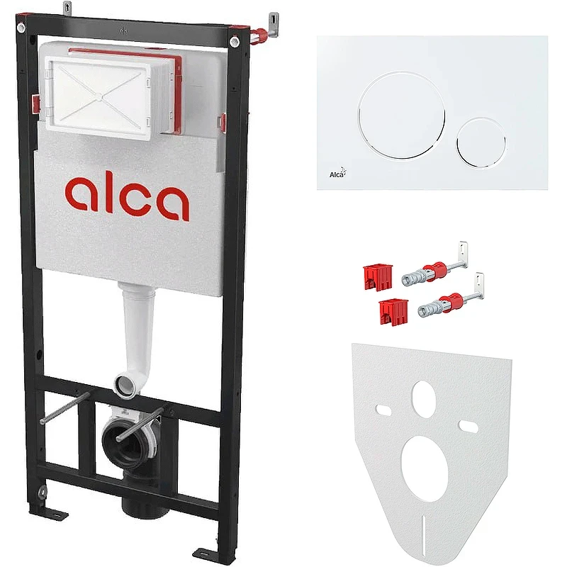 Инсталляция Alcaplast AM101/1120-4:1 RU M670-0001 для унитаза с Белой клавишей смыва пластик