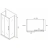 Душевой уголок Abber Schwarzer Diamant 150x75 AG30150H-S75-S75 профиль Хром стекло прозрачное