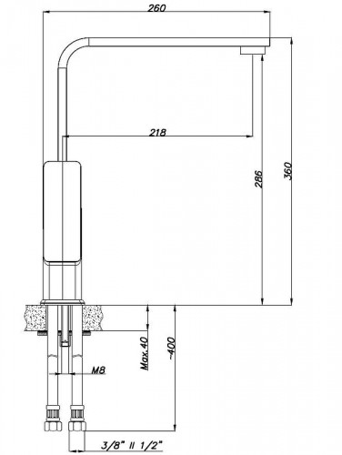 Смеситель для кухни Azario Cadeo AZ-15944431 цвет Хром
