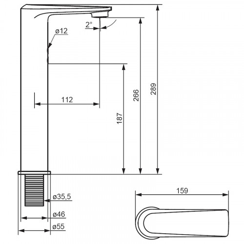 Смеситель для раковины Damixa Jupiter 770280300 Черный матовый латунь