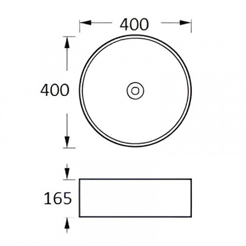Раковина-чаша Aquatek 40 AQ5118-MB Черная матовая фарфор накладная