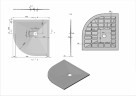 Душевой поддон из искусственного камня Vincea 90x90 VST-4SQ9090W+Vsph-D132 Белый матовый