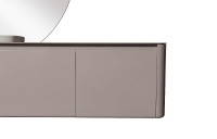 Тумба с раковиной Black&amp;White Universe U915.1400L 140 L 9151400 подвесная Glossy light grey МДФ / ЛДСП