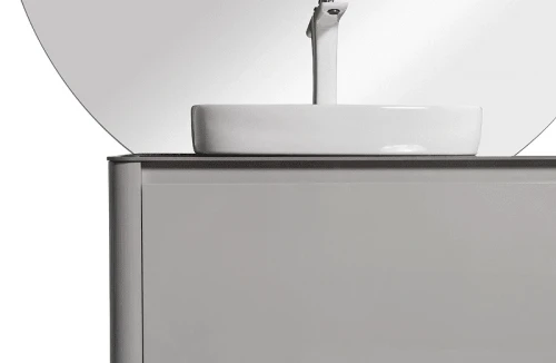 Тумба с раковиной Black&White Universe U915.1400L 140 L 9151400 подвесная Glossy light grey МДФ / ЛДСП