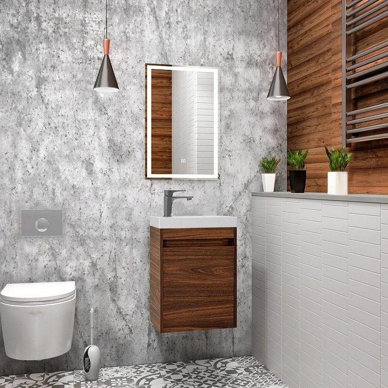Тумба под раковину Art&Max Family M 40 Family-M-400-1D-SO-BO подвесная Дуб бурбон