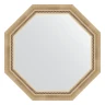 Зеркало Evoform Octagon 68х68 BY 7317 в багетной раме - Состаренное серебро с плетением 70