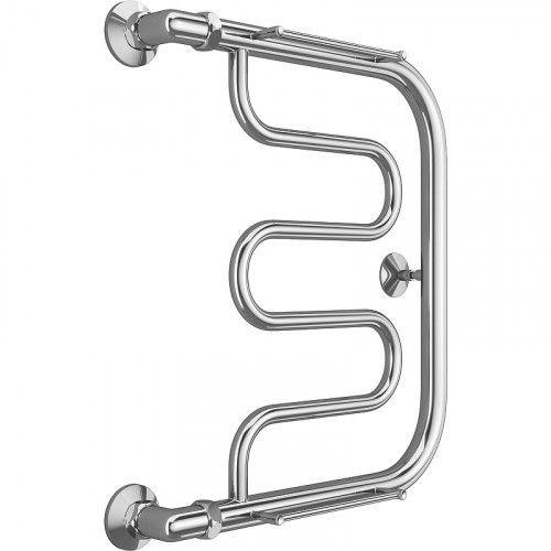 Водяной полотенцесушитель Terminus Фокстрот (1) 500x400 4620768881275 с полкой Хром, боковое подключение, G 1" НР