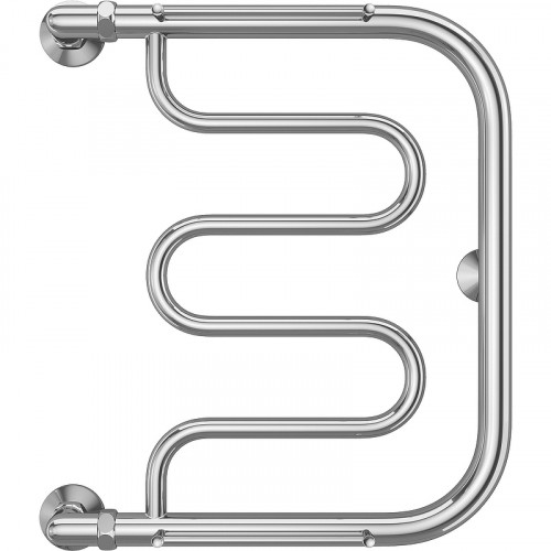 Водяной полотенцесушитель Terminus Фокстрот (1) 500x400 4620768881275 с полкой Хром, боковое подключение, G 1" НР