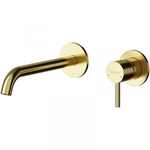 Смеситель для раковины Sancos Etna SC9004BG Золото брашированное