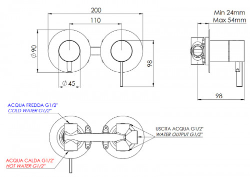 Смеситель для душа Remer Metrica MC93ZPBO цвет Белый матовый