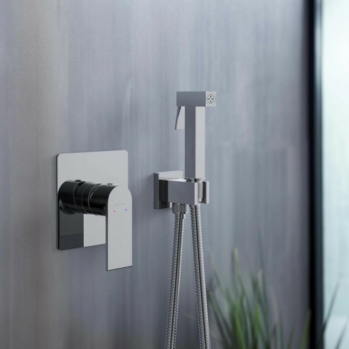 Гигиенический душ со смесителем Aquatek Лира AQ1419CR Хром латунь встраиваемый