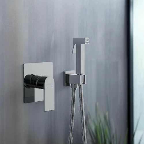 Гигиенический душ со смесителем Aquatek Лира AQ1419CR Хром латунь встраиваемый