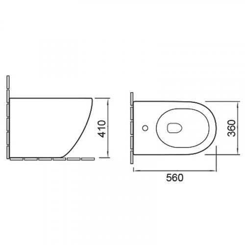 Биде SantiLine SL-5051 Белое