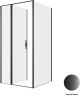 Душевой уголок Allen Brau Priority 100x100 3.31030.BBA+3.31048.BBA цвет профиля Черный браш стекло прозрачное