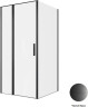 Душевой уголок Allen Brau Priority 100x100 3.31030.BBA+3.31048.BBA цвет профиля Черный браш стекло прозрачное