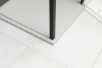 Душевой уголок Allen Brau Priority 100x100 3.31030.BBA+3.31048.BBA цвет профиля Черный браш стекло прозрачное