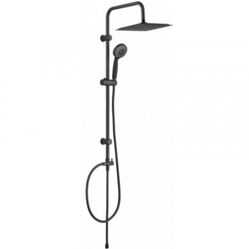 Душевая система Aquanet Passion S AF300-70-S-B 261837 Черная матовая нержавеющая сталь на стену