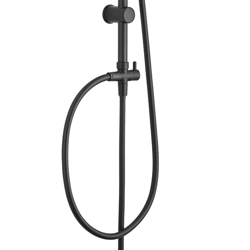 Душевая система Aquanet Passion S AF300-70-S-B 261837 Черная матовая нержавеющая сталь на стену