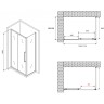 Душевой уголок Abber Schwarzer Diamant 110x60 AG30110H-S60 профиль Хром стекло прозрачное