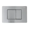 Комплект унитаза Abber Rechteck AC1201-AC0105-AC0120MCH с сиденьем Микролифт и клавишей смыва цвет Матовый хром