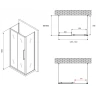 Душевой уголок Abber Schwarzer Diamant 130x60 AG30130BH-S60B-S60B профиль Черный стекло прозрачное