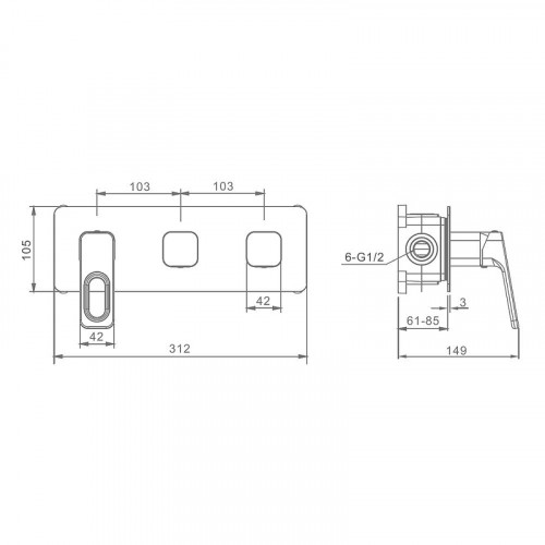 Смеситель для душа Raglo R51.274 цвет Хром