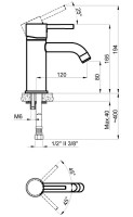 Смеситель для раковины Azario Tasco AZ-15164501 Хром латунь