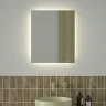 Зеркало Defesto Glow 50х60 DF 2503S с подсветкой 19W-4500К/с фацетом/Сенсорный выключатель/Нейтральный белый свет
