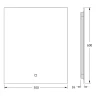 Зеркало Defesto Glow 50х60 DF 2503S с подсветкой 19W-4500К/с фацетом/Сенсорный выключатель/Нейтральный белый свет