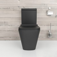 Унитаз компакт beWash Kraft BKBWR105635 Черный матовый с бачком и сиденьем Микролифт фарфор напольный