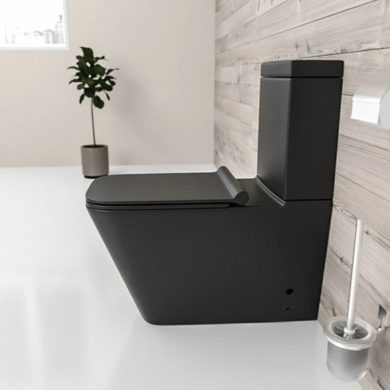 Унитаз компакт beWash Kraft BKBWR105635 Черный матовый с бачком и сиденьем Микролифт фарфор напольный