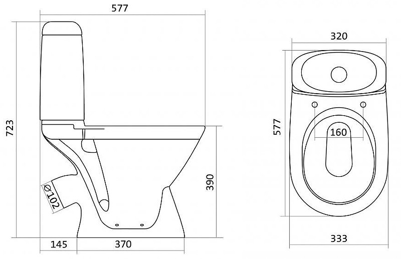 Унитаз Santek Римини 1.WH30.2.130 с бачком и сиденьем