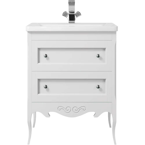 Тумба под раковину Creto Viva 66 13-1007W White МДФ / ЛДСП, массив дерева