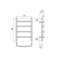 Водяной полотенцесушитель Point Афина PN04156 П4 500x600 Хром