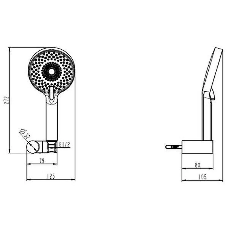 Душевой гарнитур Caprigo Parts 98-552-brg Золото матовое