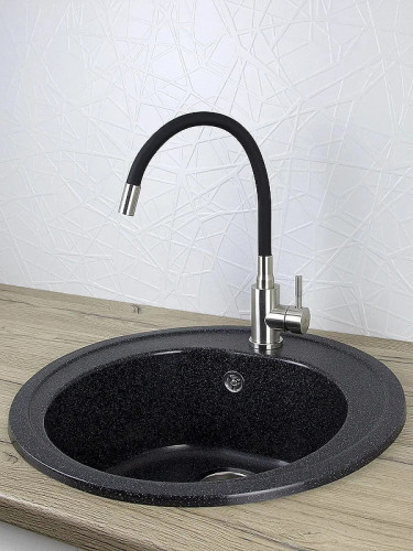 Смеситель для кухни Viko V-4428 Нержавеющая сталь Черный