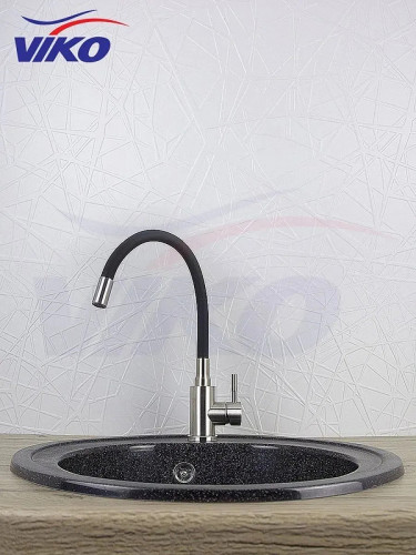 Смеситель для кухни Viko V-4428 Нержавеющая сталь Черный
