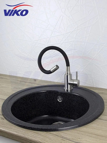 Смеситель для кухни Viko V-4428 Нержавеющая сталь Черный