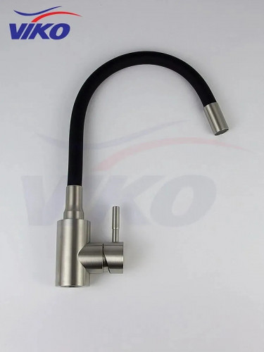 Смеситель для кухни Viko V-4428 Нержавеющая сталь Черный