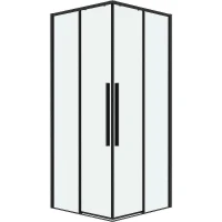 Душевой уголок Grossman Galaxy 100х100 300.K33.01.1010.21.00 профиль Черный матовый стекло прозрачное